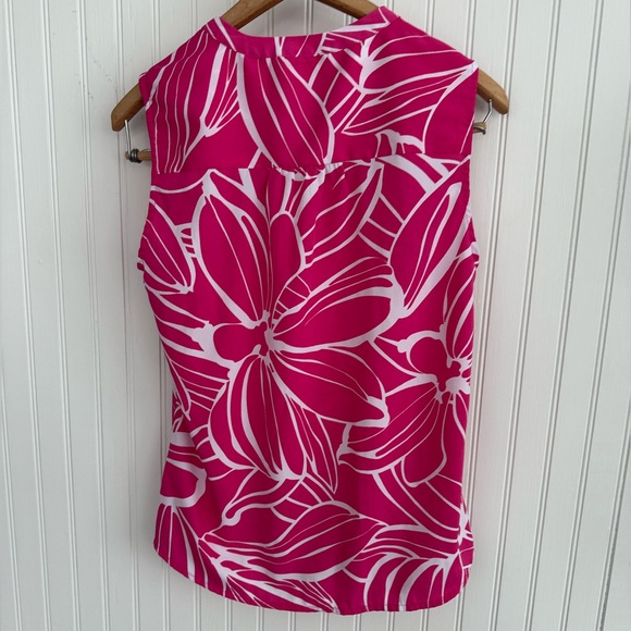Banana Republic Hot Pink Floral Blouse Size XS - Picture 4 of 4